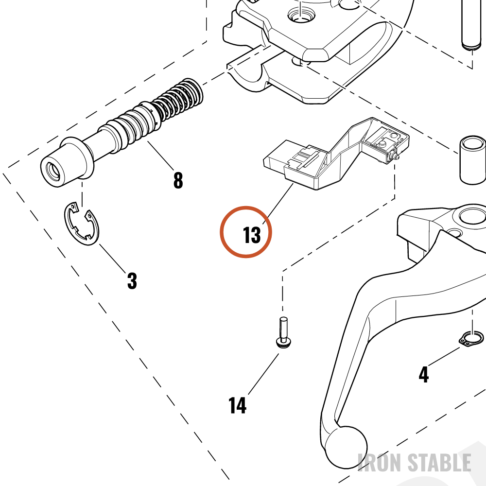 Harley-Davidson Switch, Mech, Brake Lvr