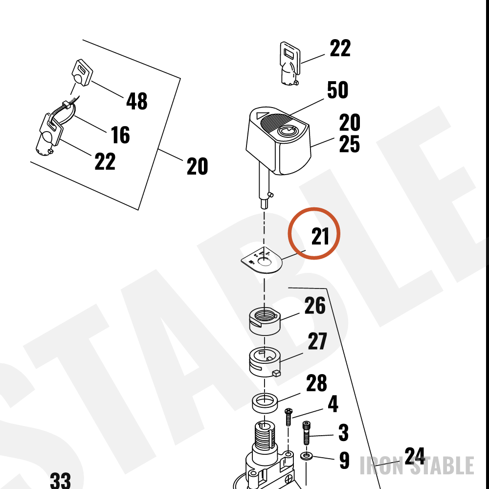 Harley-Davidson Plate, Ign Switch