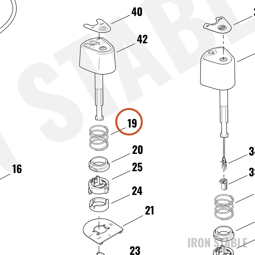Harley-Davidson Spring, Ignition Switch Knob