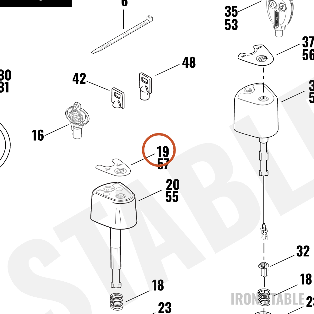 Harley-Davidson Decal, Knob/Ign Switch