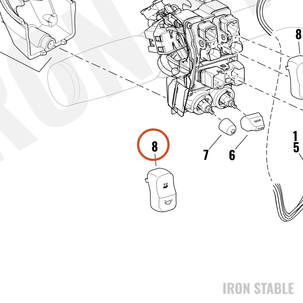 Harley-Davidson Vertical Key Cap, Horn