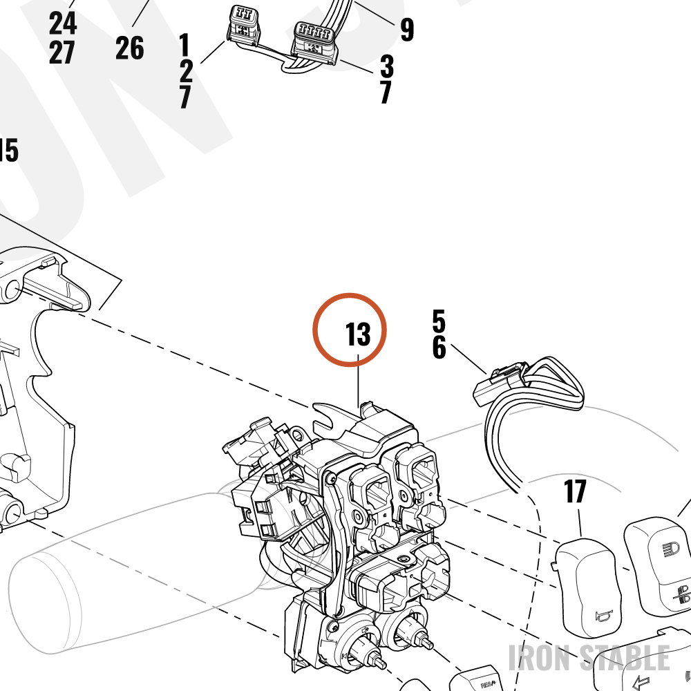 Harley-Davidson Hand Cont, Switchpack, Lh, Backli