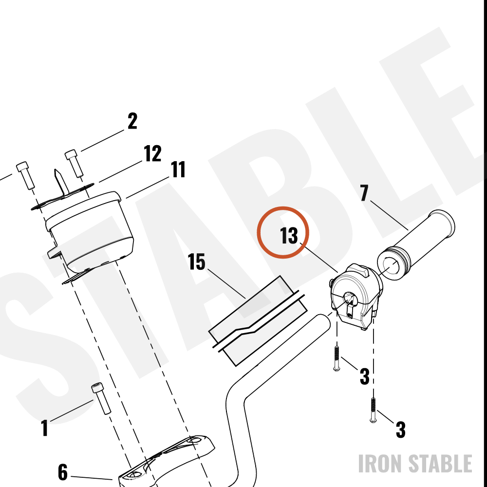 Harley-Davidson Hand Control Assembly, Lh