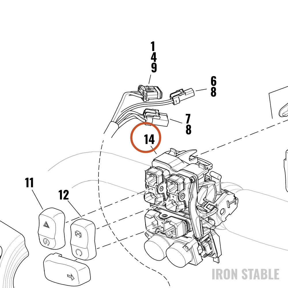 Harley-Davidson Hand Cont, Switchpack, Rh, Bezel