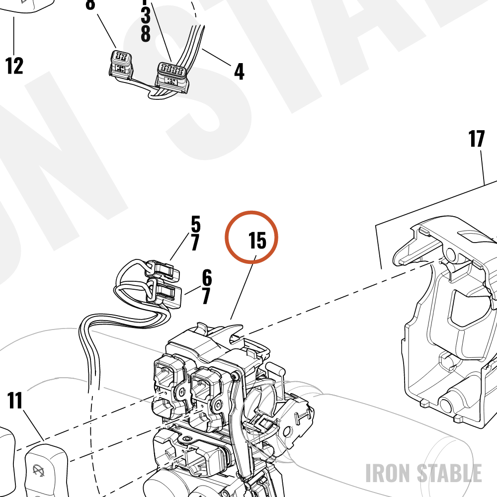 Harley-Davidson Hand Cont, Switchpack, Rh, Bezel&