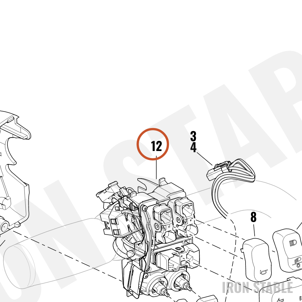 Harley-Davidson Hand Cont, Switchpack, Lh, Siren&