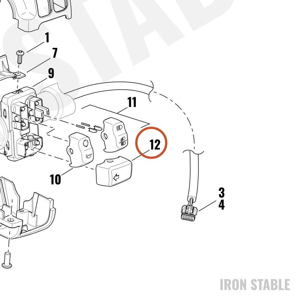 Harley-Davidson Hand Cont/Swgr, Lh, Turn Signal