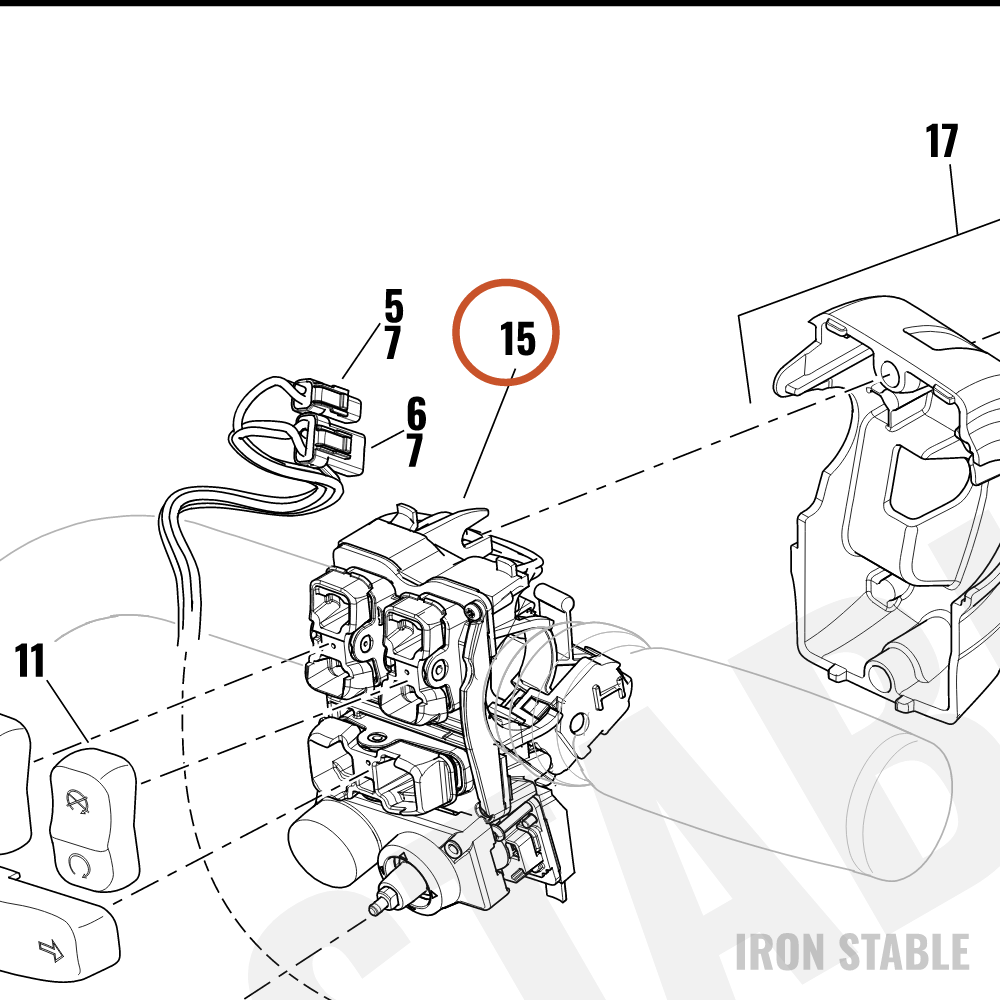 Harley-Davidson Hand Cont, Switchpack, Rh, Bezel&
