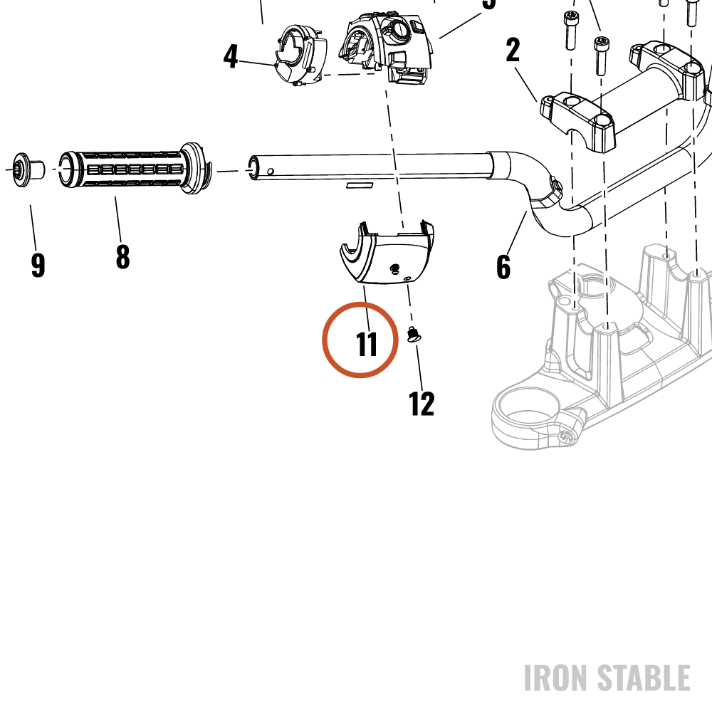 Harley-Davidson Hand Cont, Rh , Cover Rear