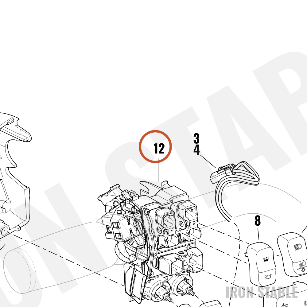 Harley-Davidson Hand Cont, Switchpack, Lh, Sn, Tra
