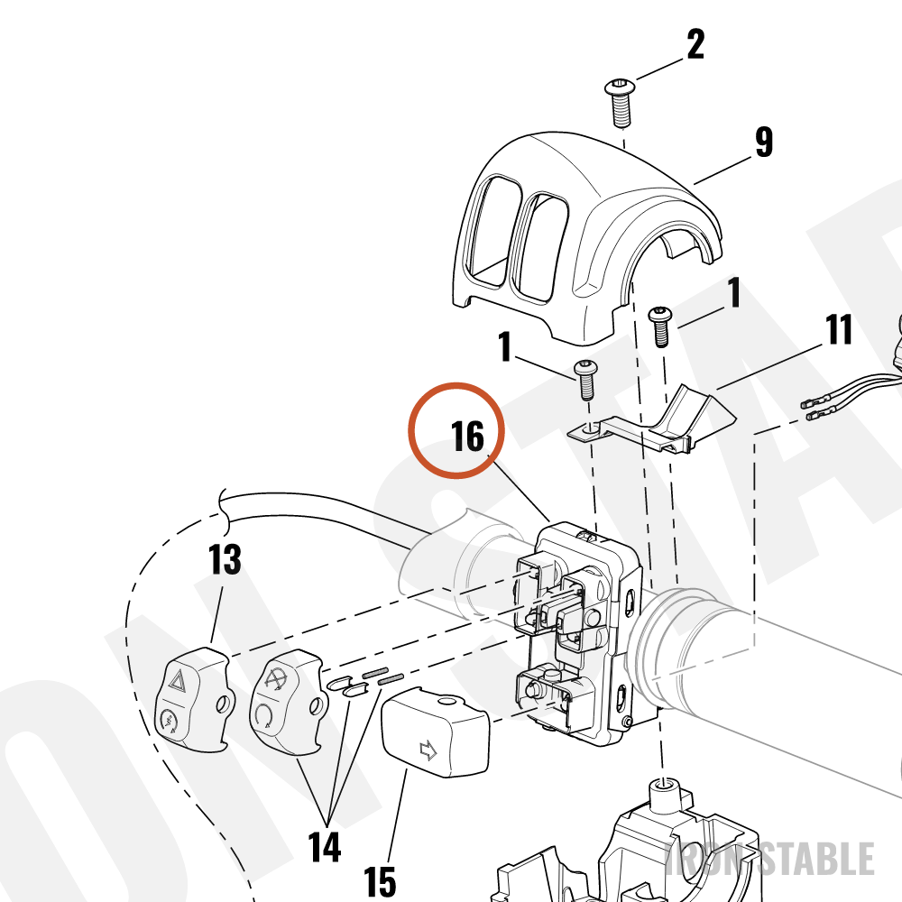Harley-Davidson Hand Cont, Switchpack, Rh