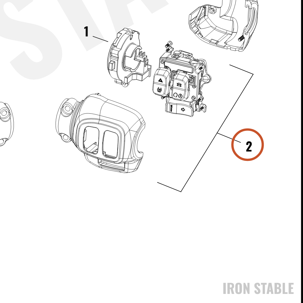 Harley-Davidson Hand Cont, Rh, W/Switch And Tgs, 