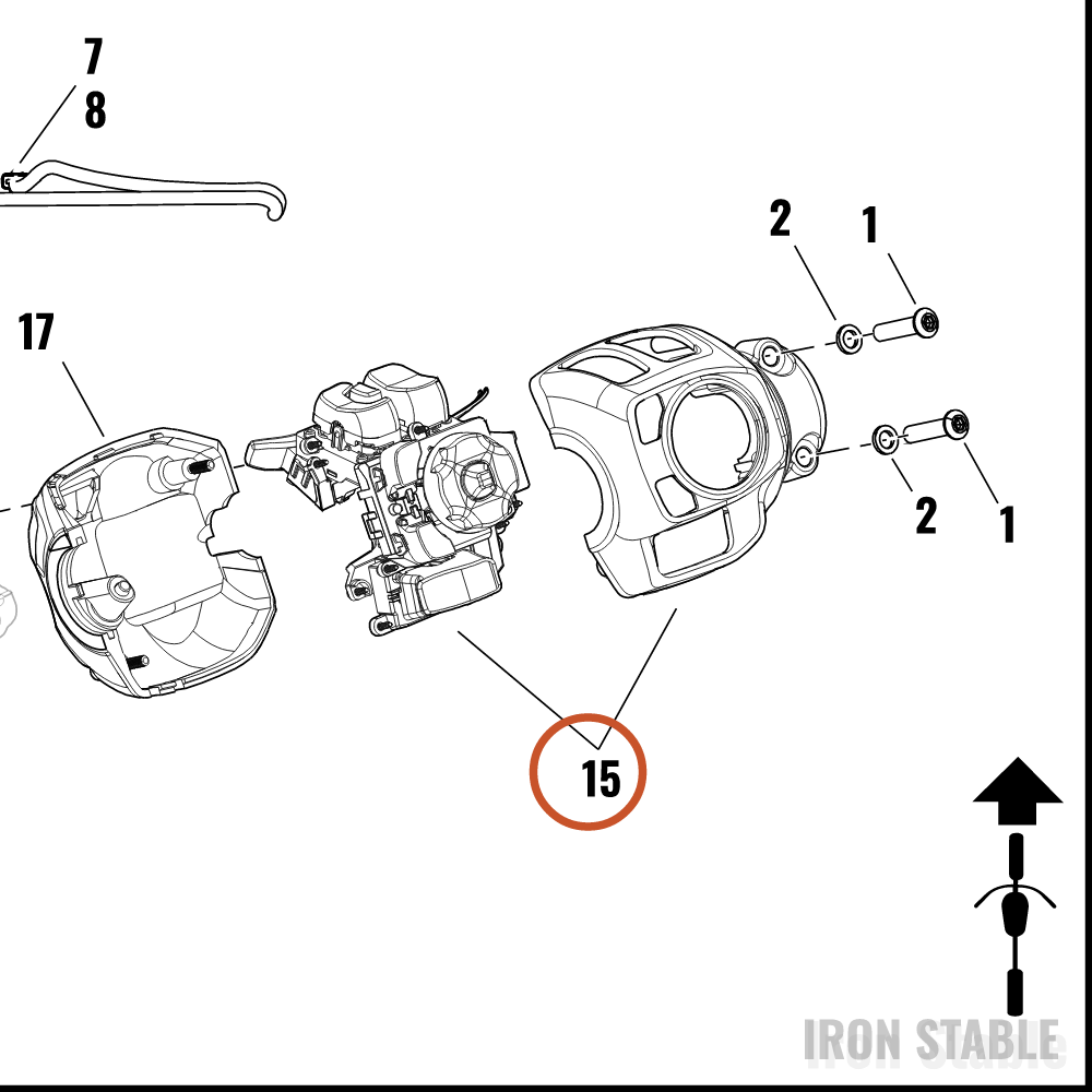 Harley-Davidson Hand Cont, Lh, Front Assembly, Poli