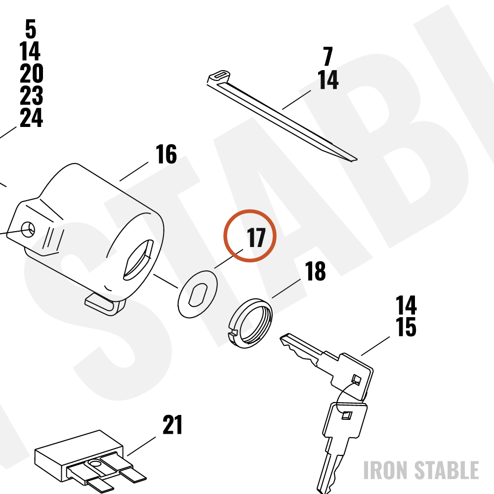Harley-Davidson Label, Ign Switch