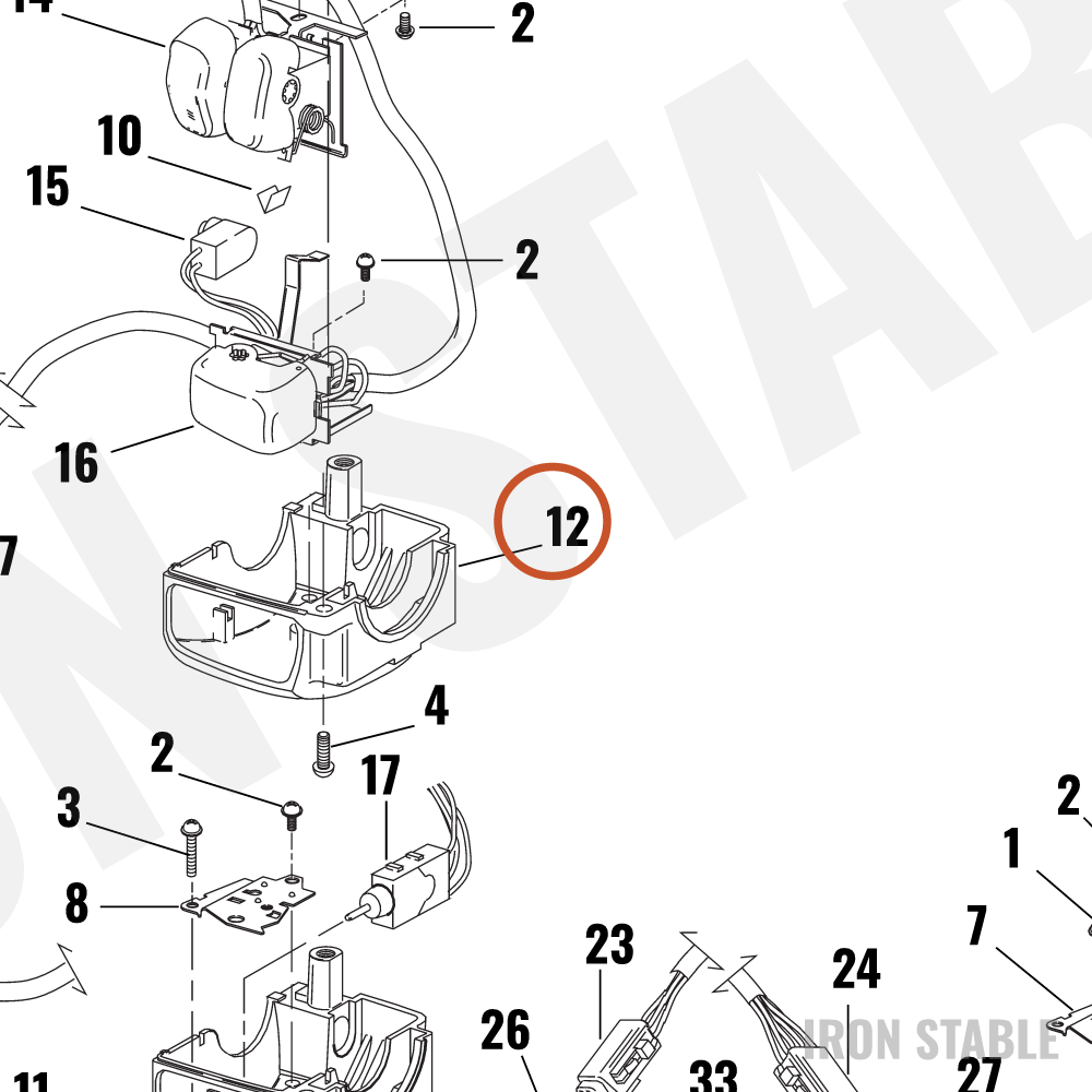 Harley-Davidson Housing, Switch, Rh, Lower/Black