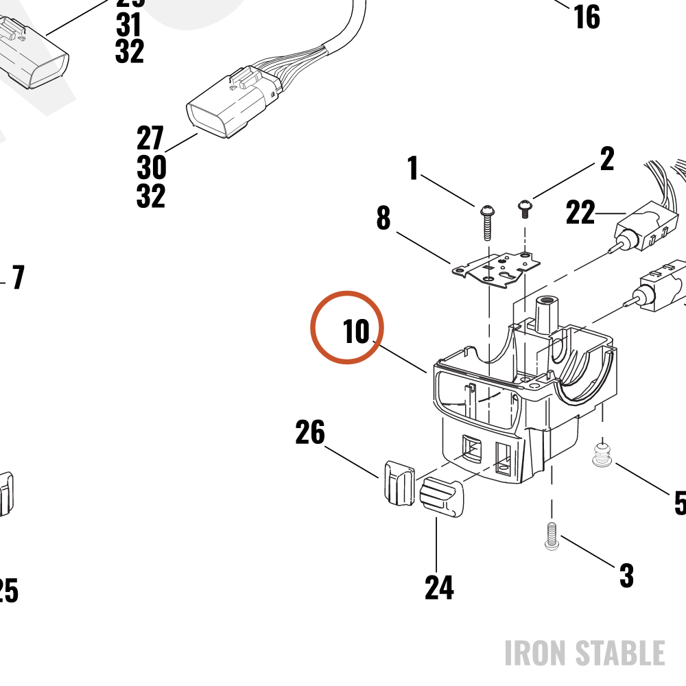 Harley-Davidson Housing, Switch, Rh, Lower/Chrome