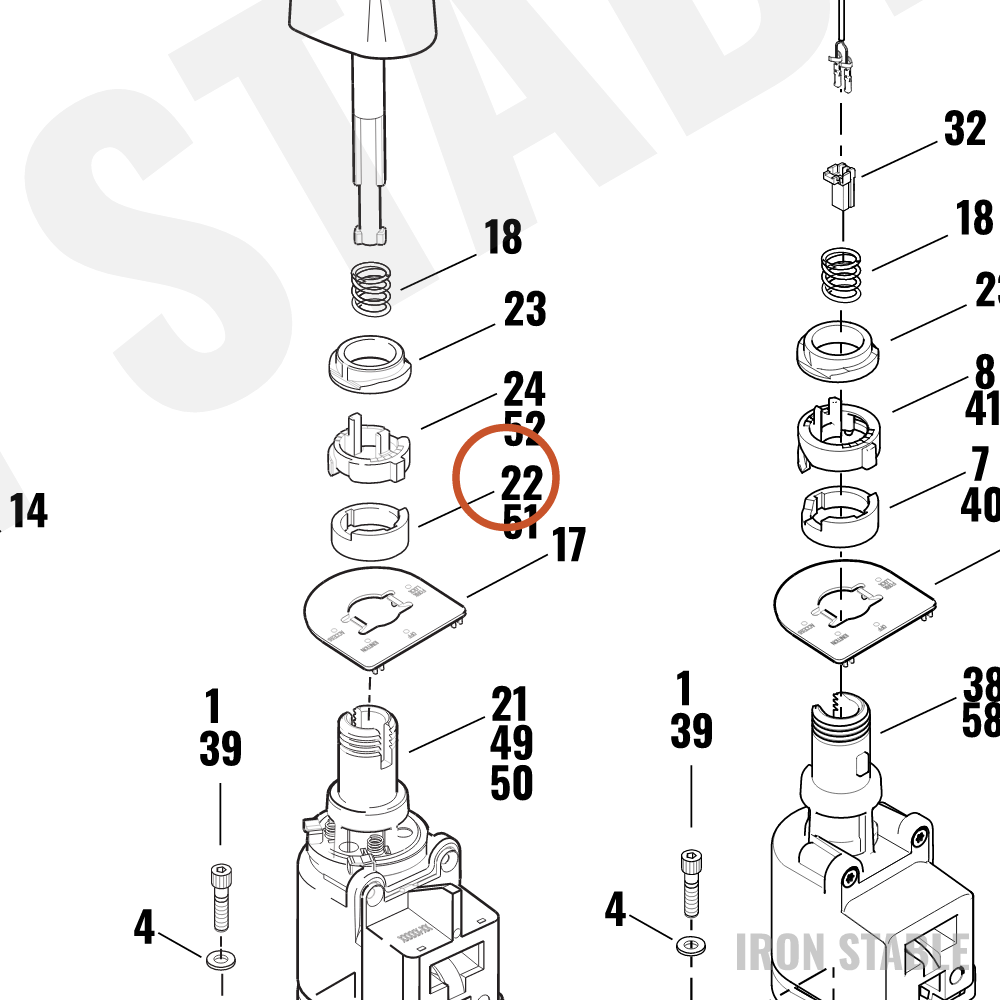 Harley-Davidson Collar, Ignition Switch, Botto
