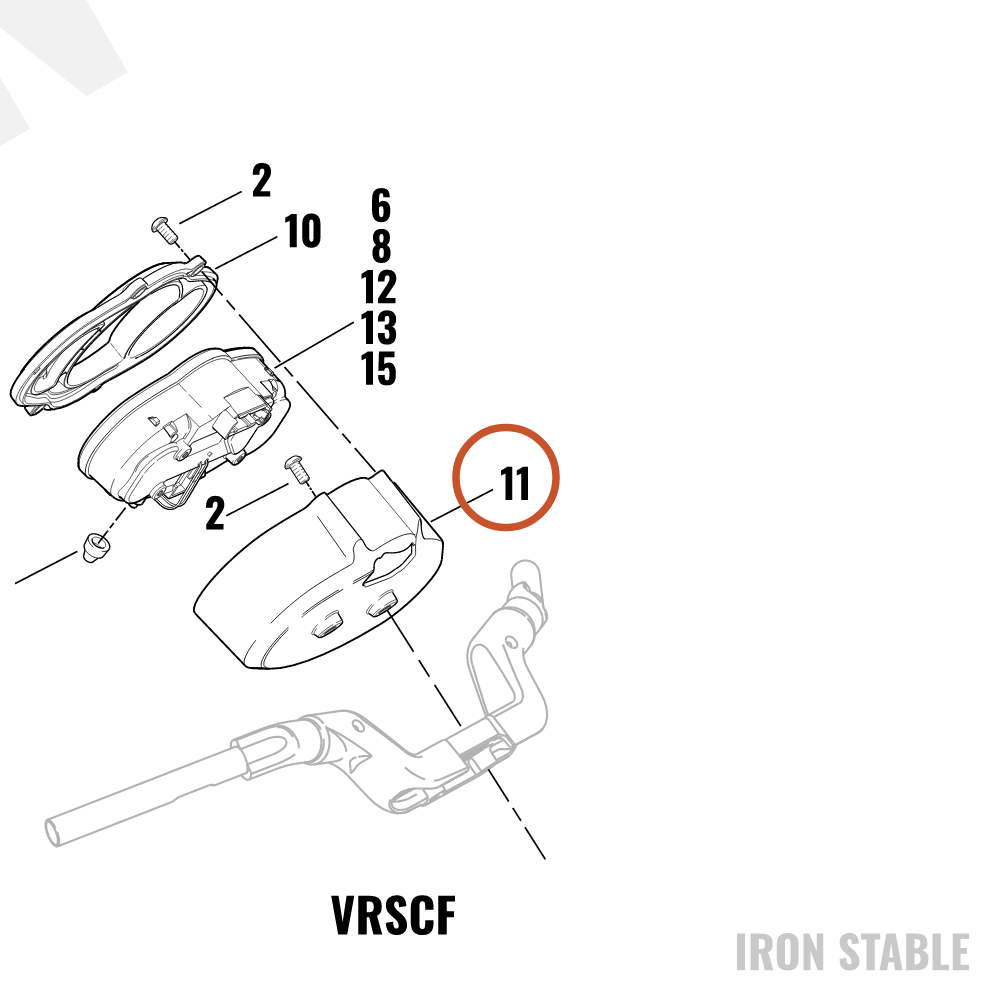 Harley-Davidson Instr Housing, Satin Black