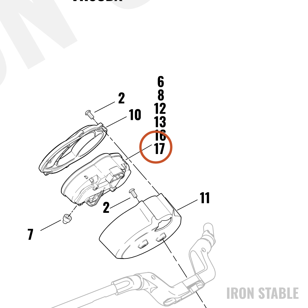 Harley-Davidson Instr, Cluster/Speedo, X