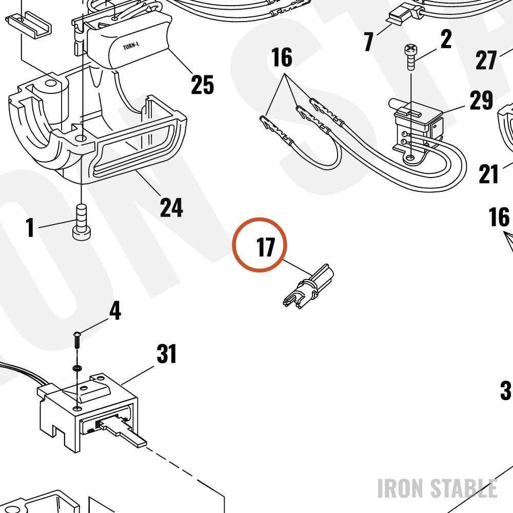 Harley-Davidson Pin Housing, 1-Place