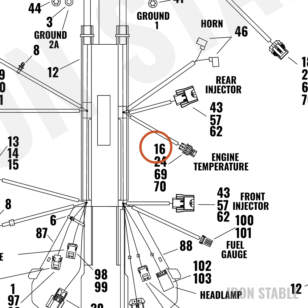 Harley-Davidson Housing, 2-Way, Fem, Eng Temp