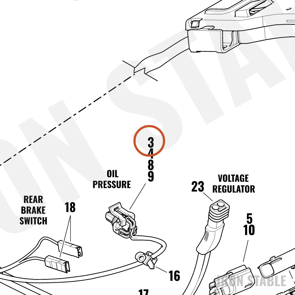 Harley-Davidson Housing, 3-Way Socket