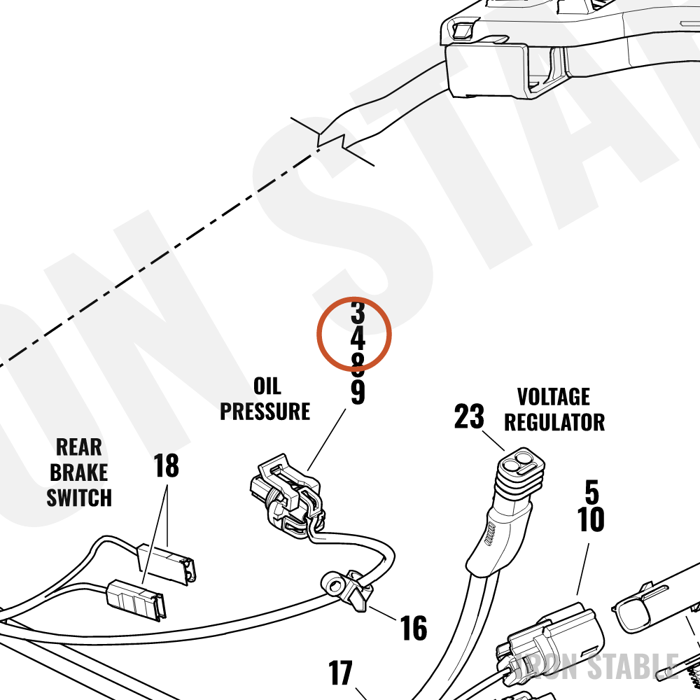 Harley-Davidson Secondary Lock, 3-Way.fem/Gray