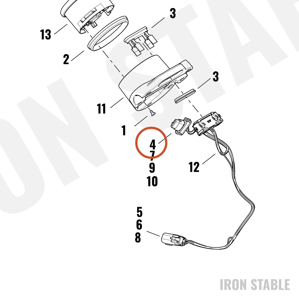 Harley-Davidson Housing, 12-Way, Sckt/Black