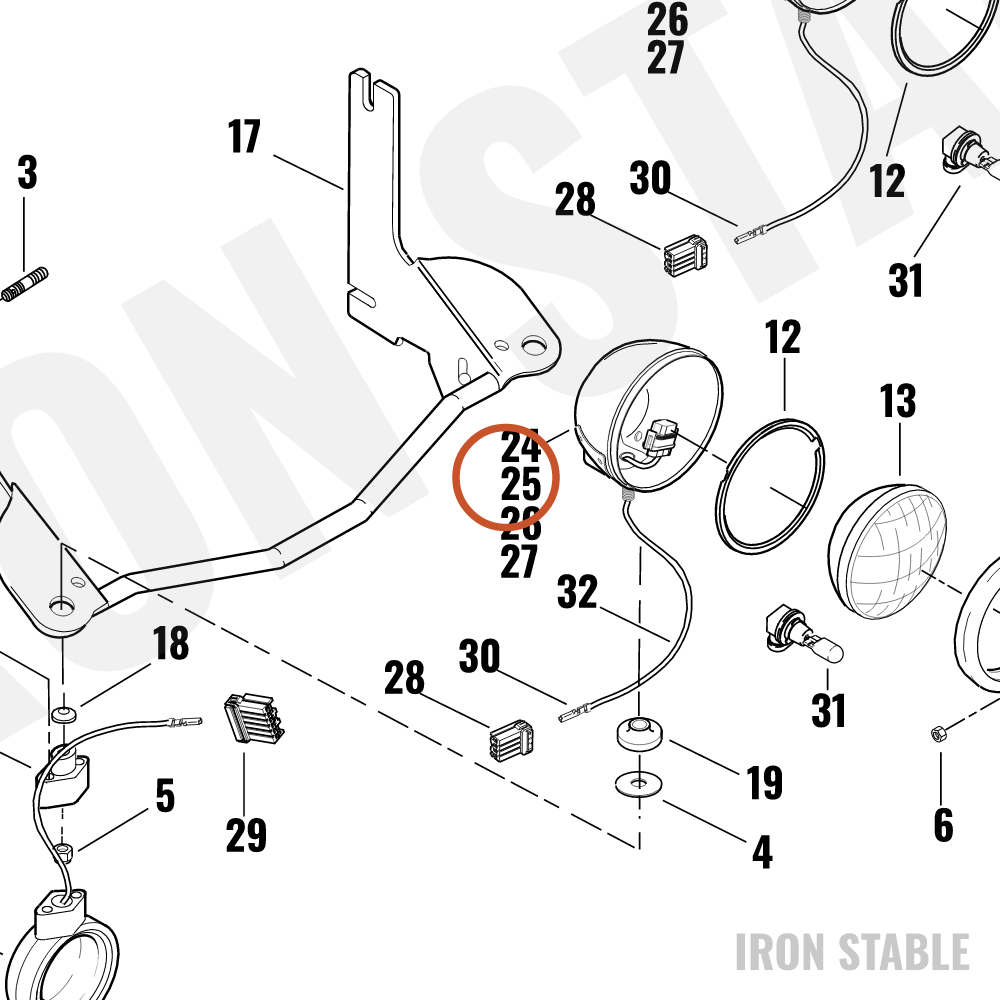 Harley-Davidson Housing, 2-Way Socket, Female, 