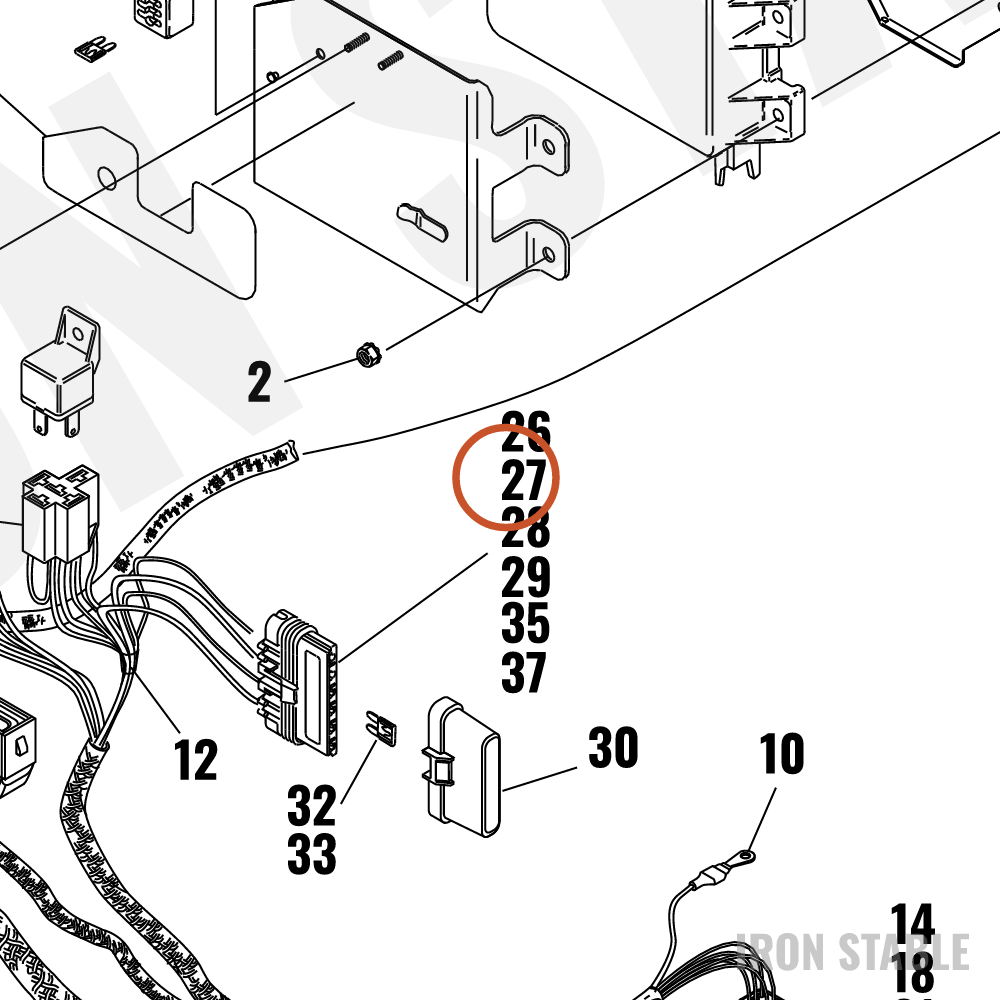 Harley-Davidson Block, Fuse/Rly, Lock, Secondary