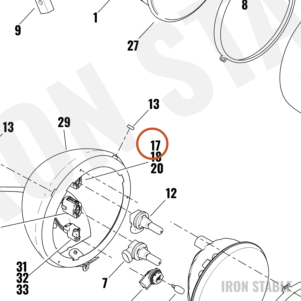 Harley-Davidson Socket Housing, 2-Way, Gray