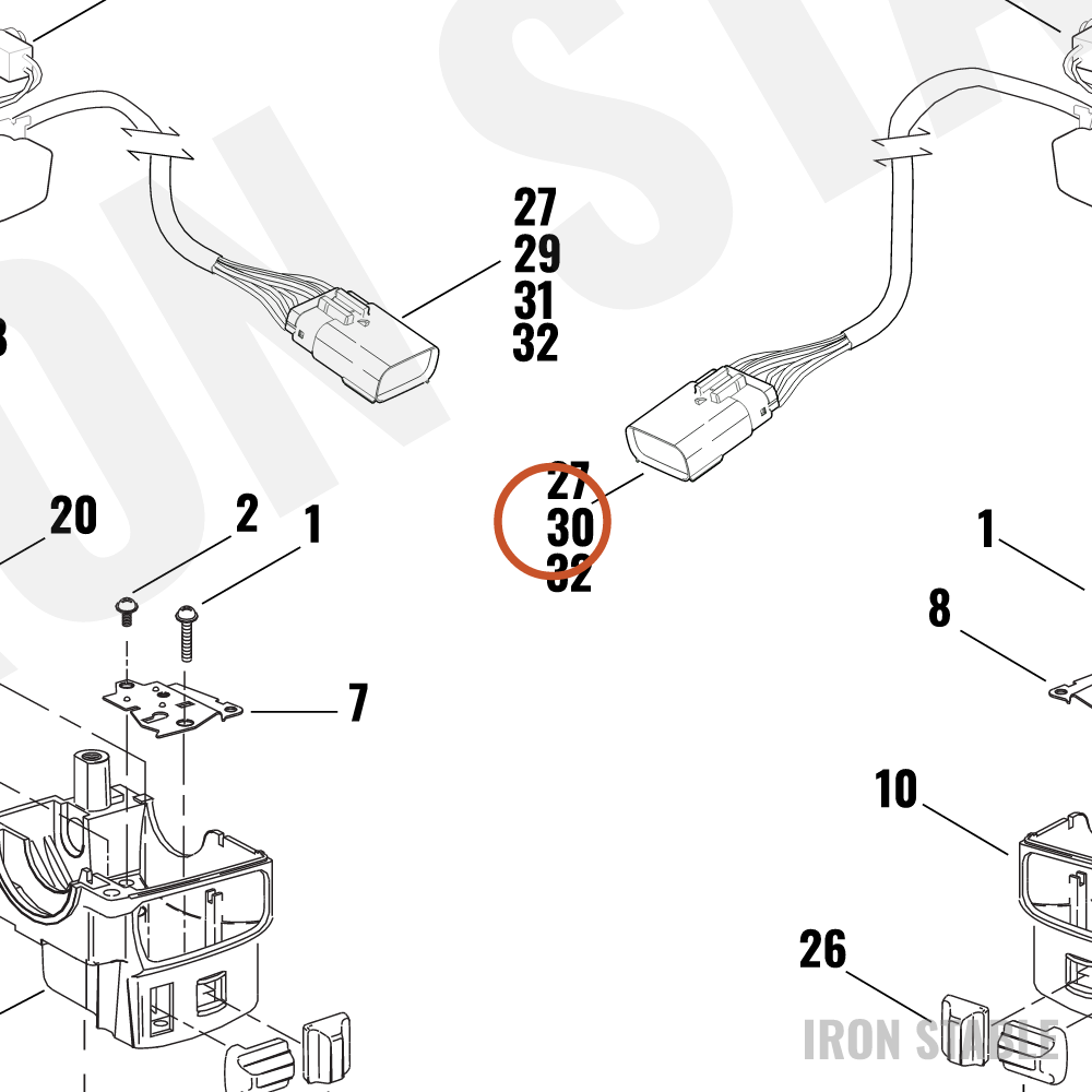 Harley-Davidson Housing, 12-Way, Pin/Black