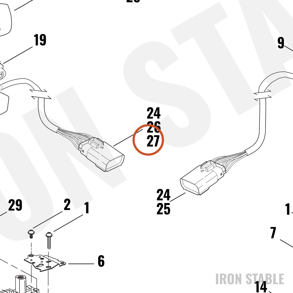 Harley-Davidson Housing, 16-Way, Pin/Grey