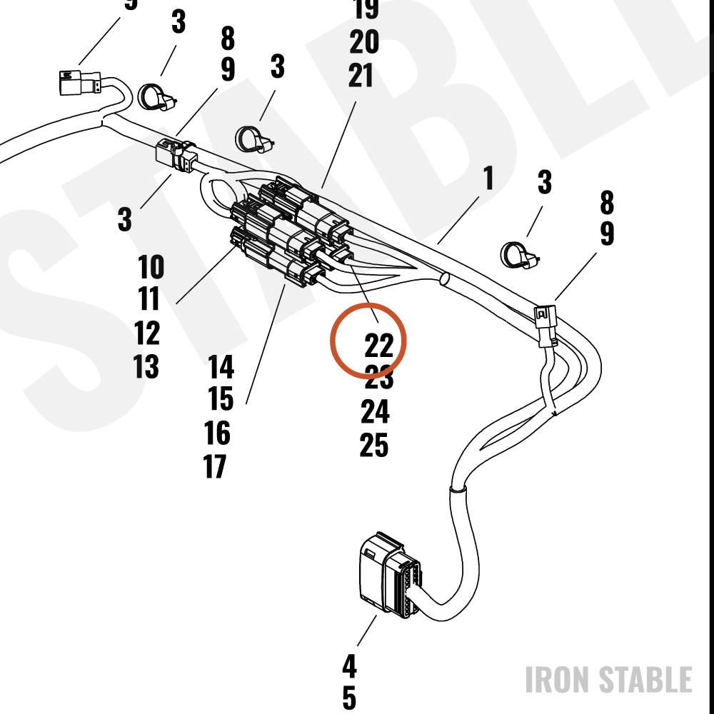 Harley-Davidson Housing, 3-Way Pin, Gray