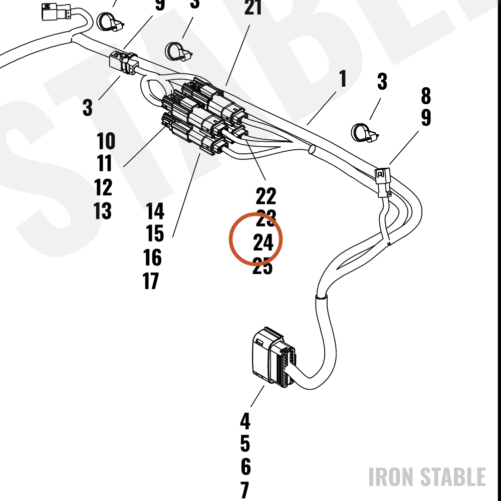 Harley-Davidson Housing, 3-Way, Sckt/Grey
