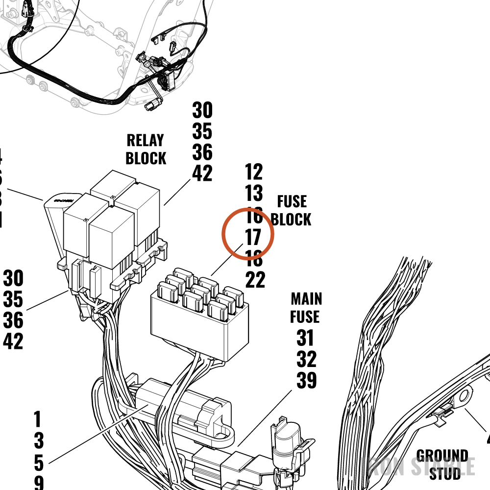 Harley-Davidson Housing, 2-Way Socket, Red