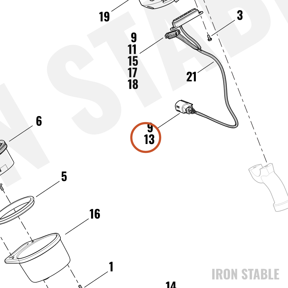 Harley-Davidson Housing, 6-Way Sckt/Gray
