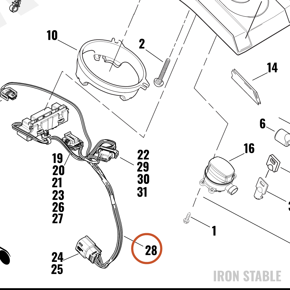 Harley-Davidson Harness, Instr Console