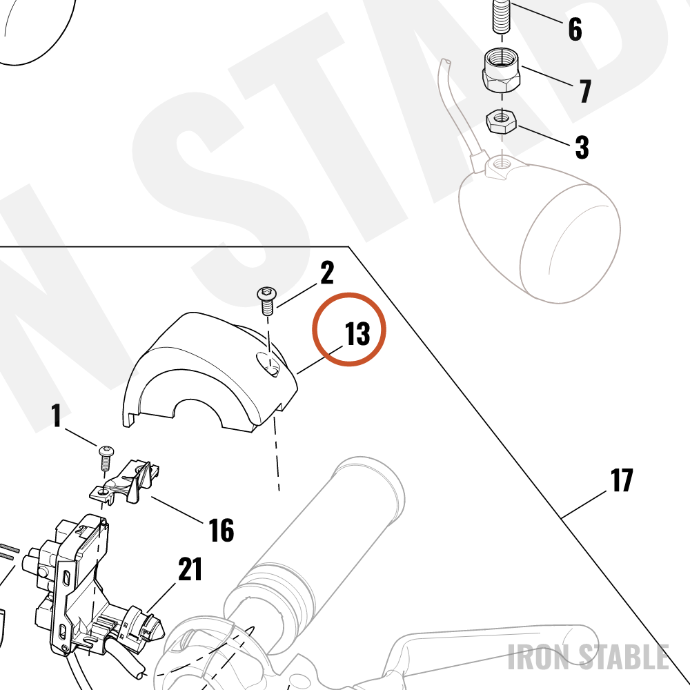 Harley-Davidson Housing, Lh/Upr, Switch, Black