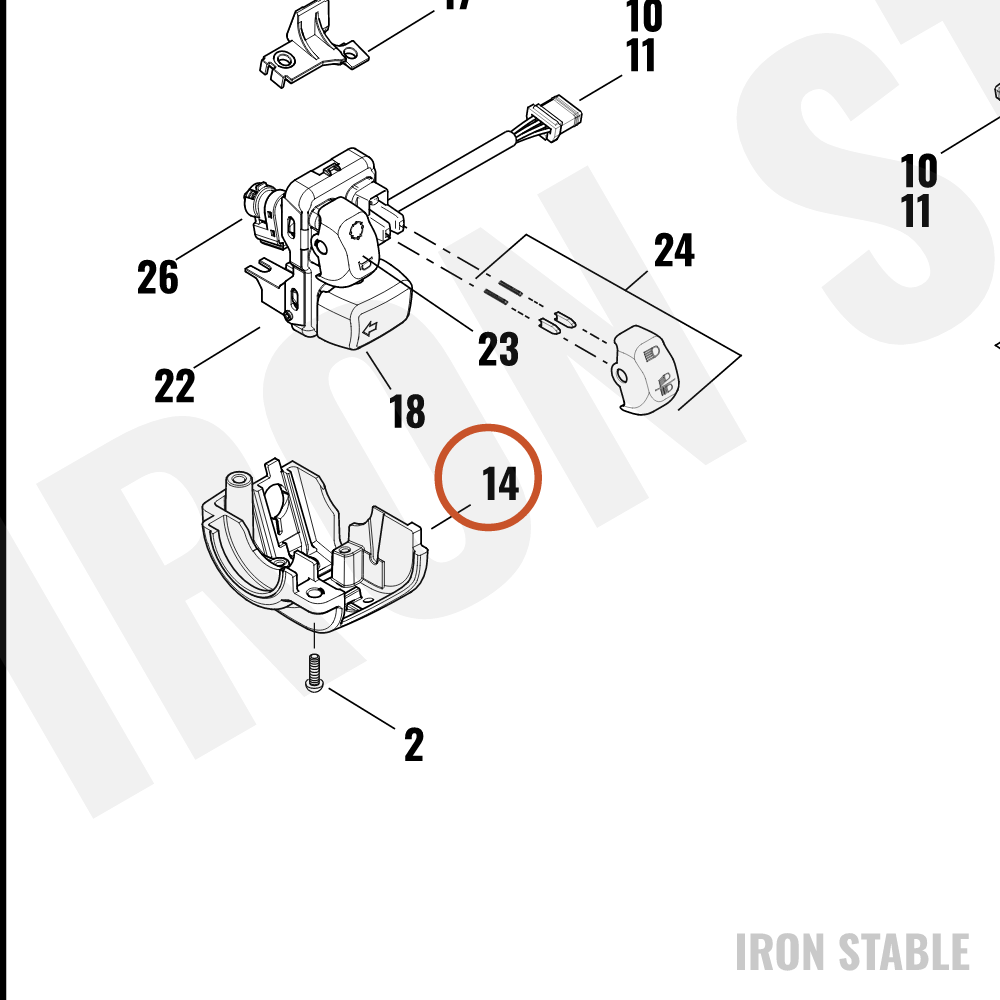 Harley-Davidson Housing, Lh/Lower, Switch, Black(Po