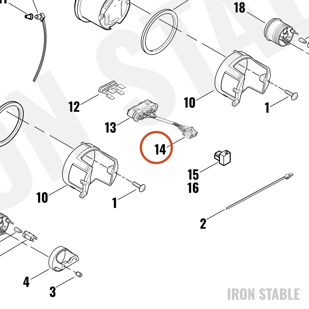 Harley-Davidson Hsg Pin, 3-Plc