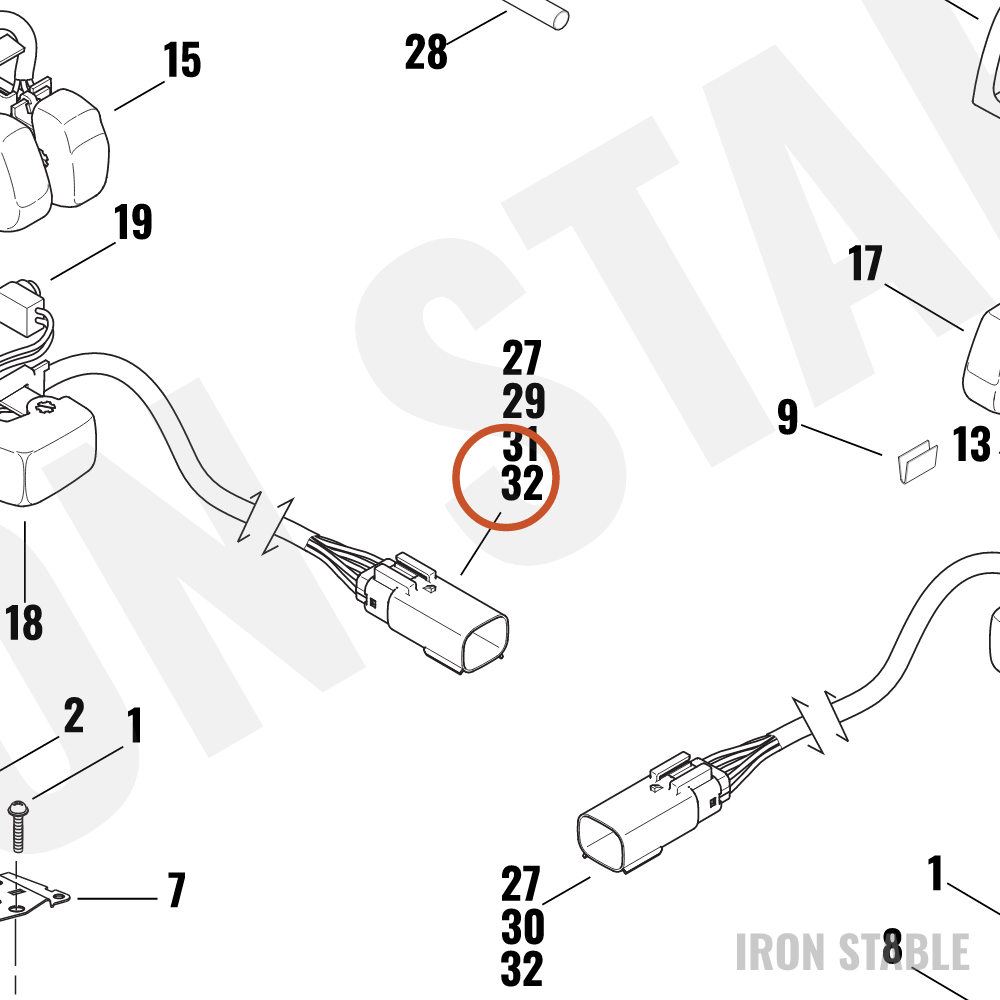 Harley-Davidson Connector Anchor, T-Stud Mntd