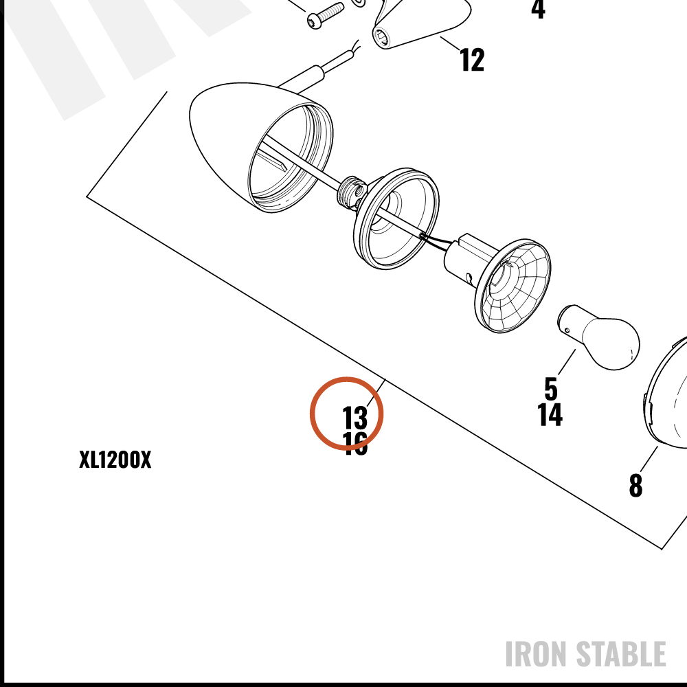 Harley-Davidson Sub-Assembly, T-Sgnl, Front/Black, Dom