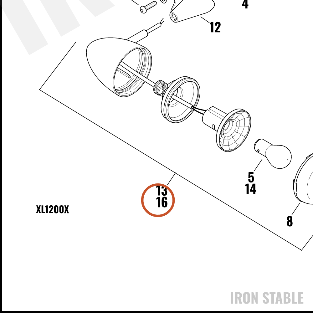 Harley-Davidson Sub-Assembly, T-Sgnl, Front/Black, Hdi