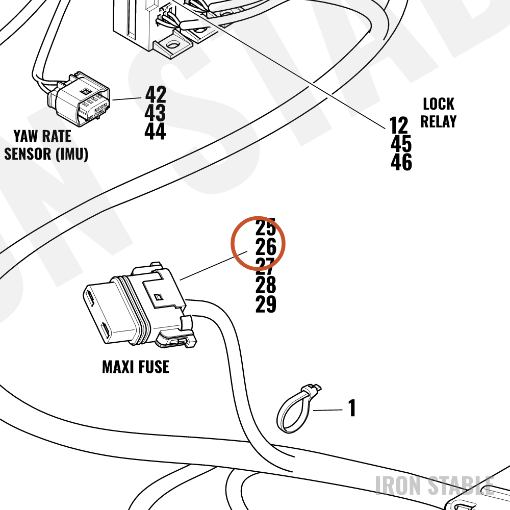 Harley-Davidson Secondary Lock, 2way, Fem