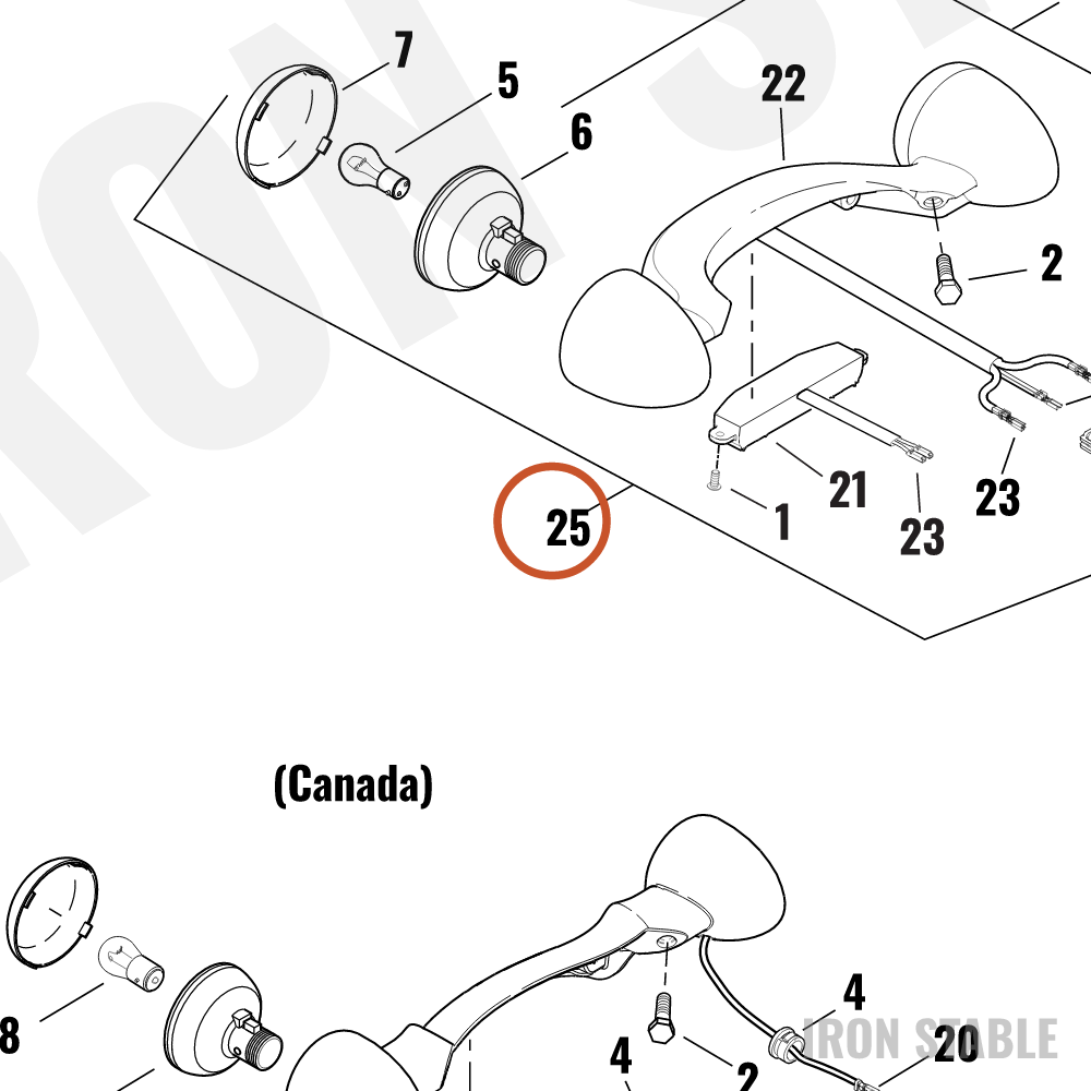 Harley-Davidson Drive'ctnl Lamp Assembly, Rr, 50st