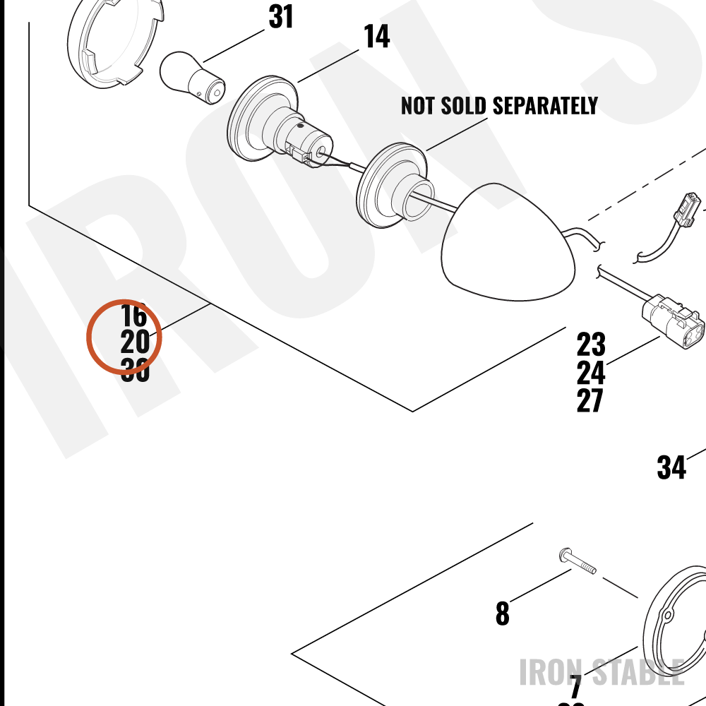 Harley-Davidson Turnsignal, Rr/Dom