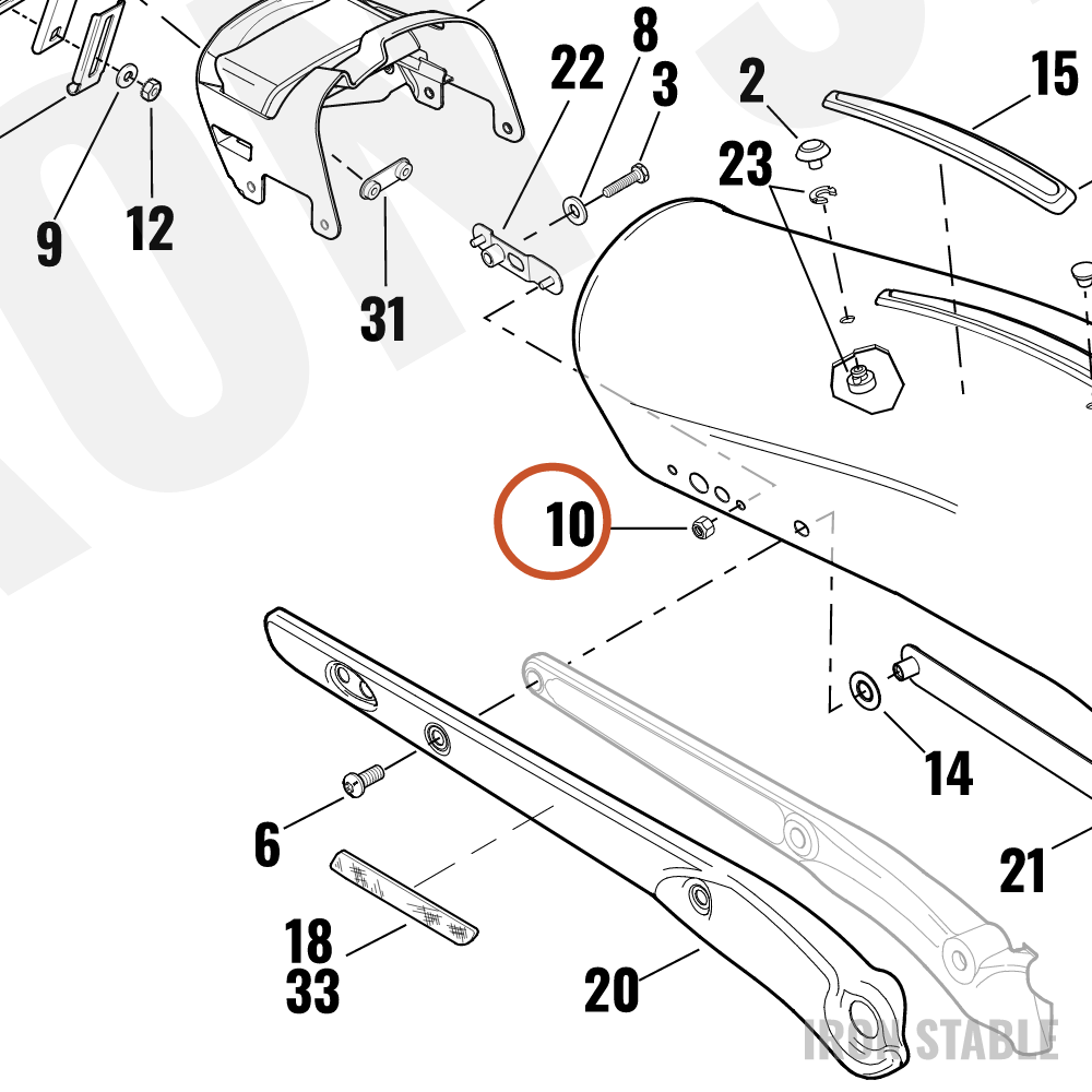 Harley-Davidson Nut, Flange Locking