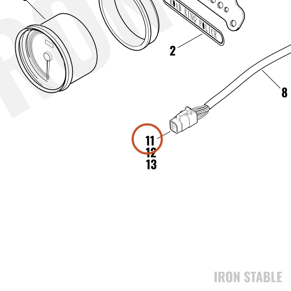 Harley-Davidson Housing, 6-Way Socket