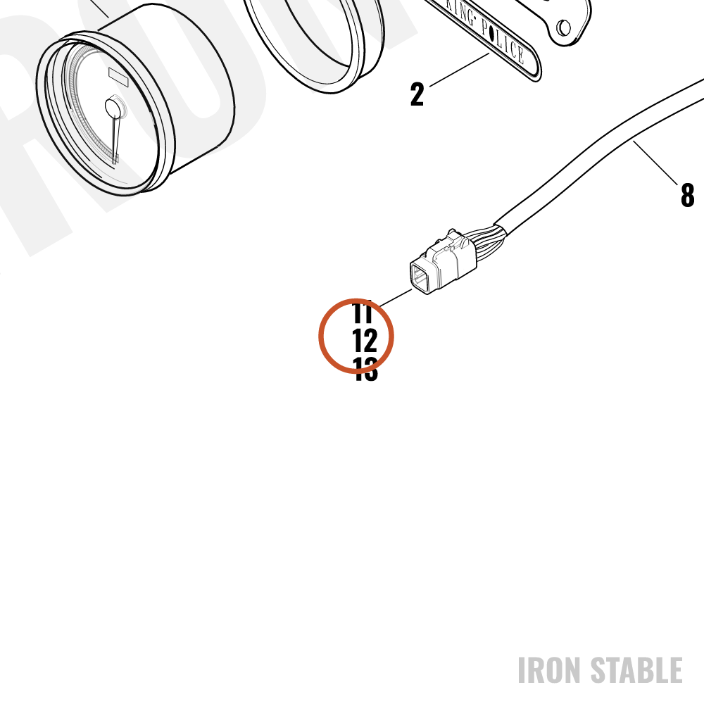 Harley-Davidson Secondary Lock, 6way, Sckt
